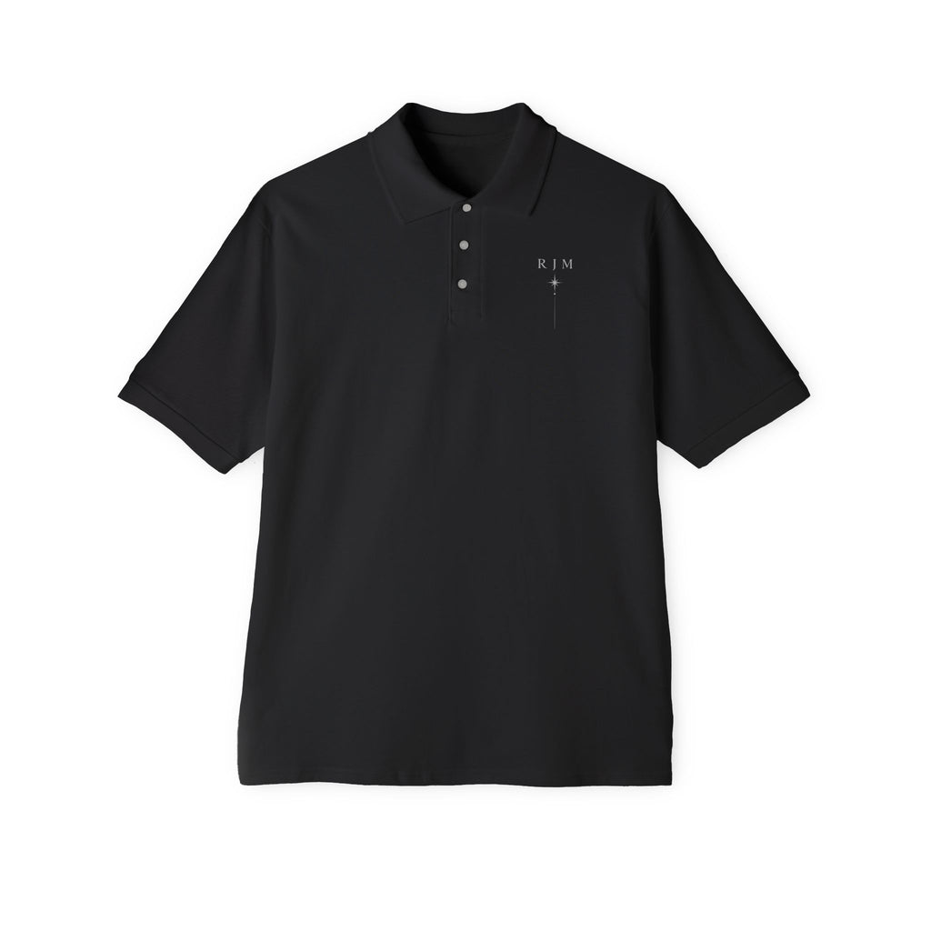 Men's White Piqué Polo Shirt — Classic Breathable Golf & Casual Polo