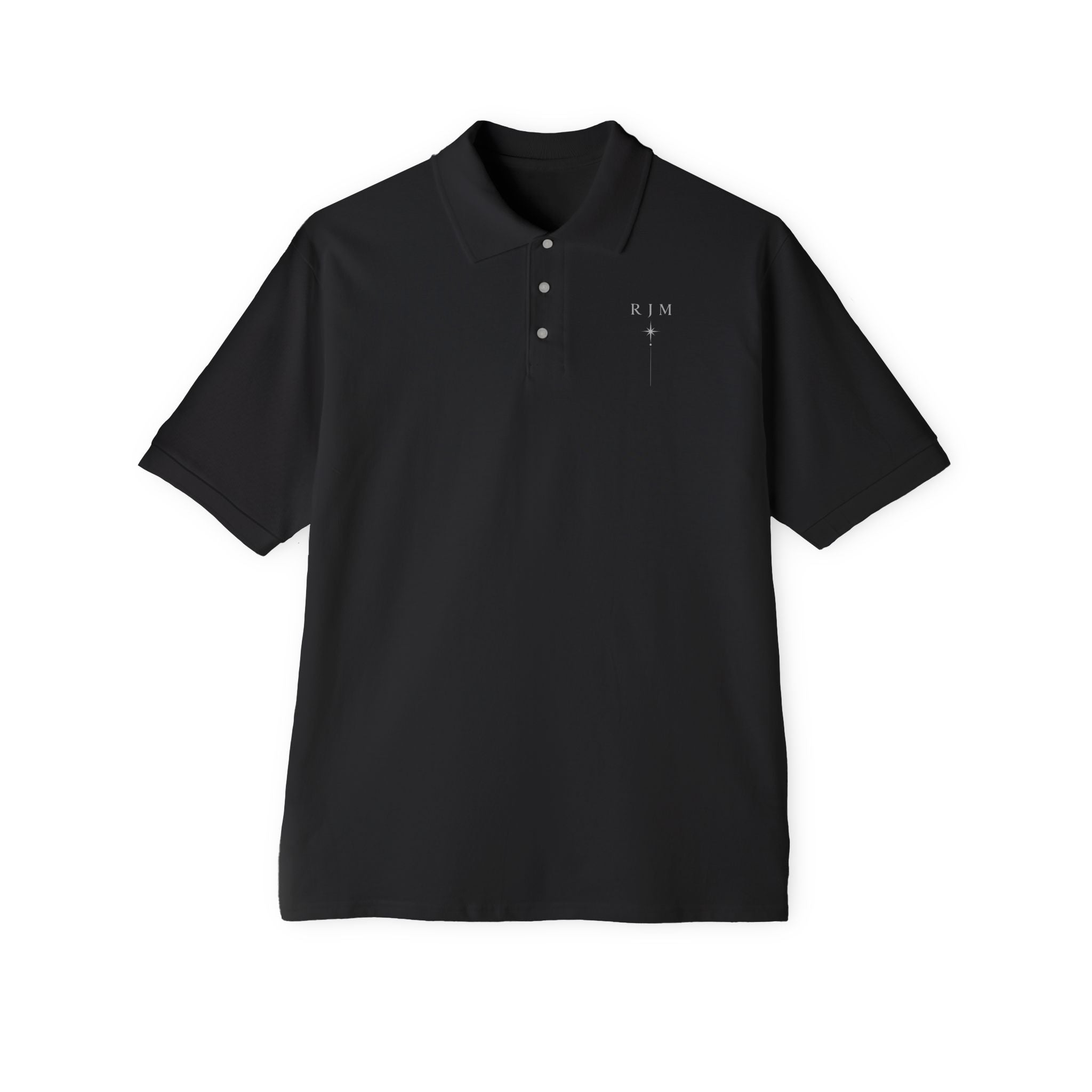 Men's White Piqué Polo Shirt — Classic Breathable Golf & Casual Polo