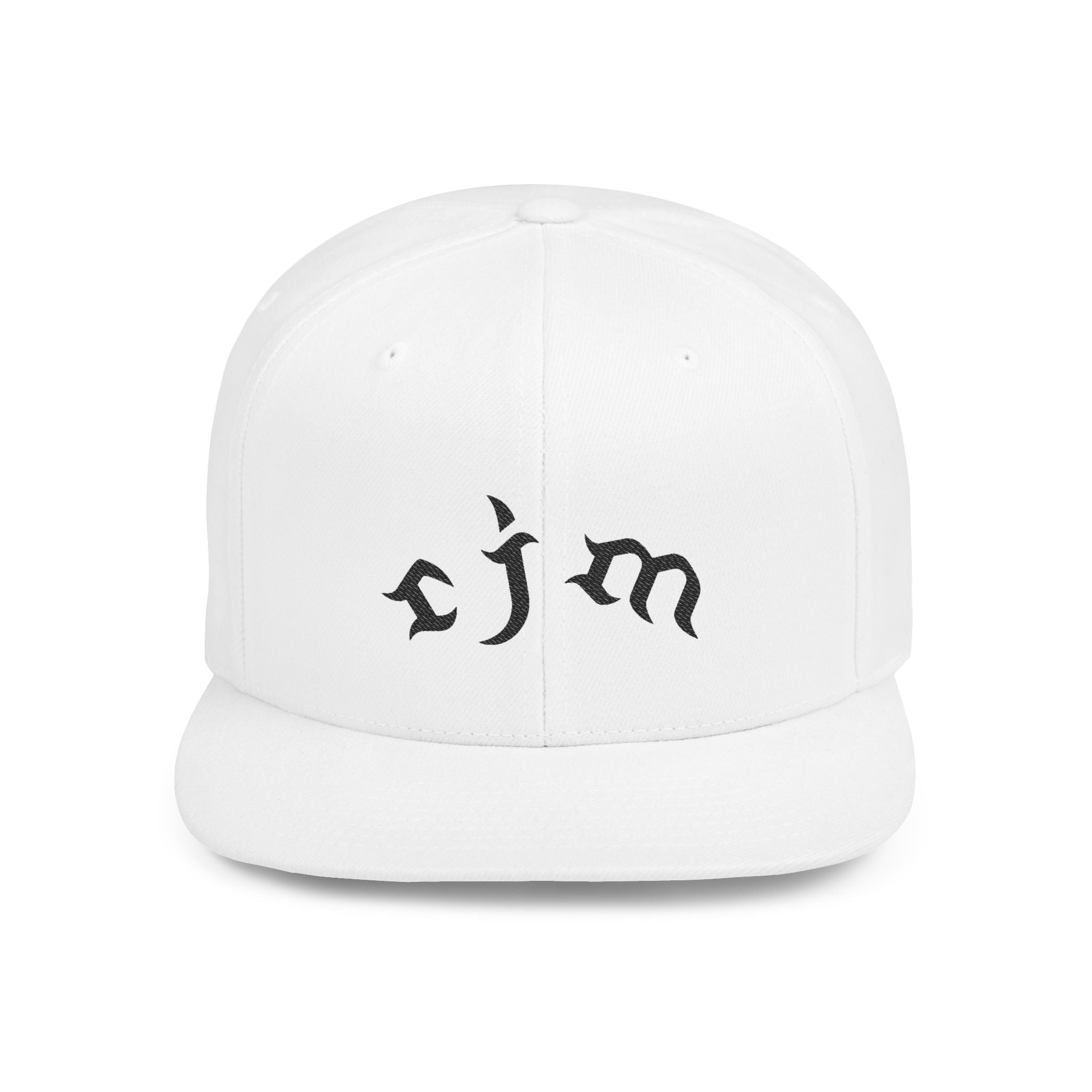 'RJM' design Flat Bill Snapback Cap