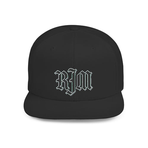 'RJM' design Flat Bill Snapback Cap