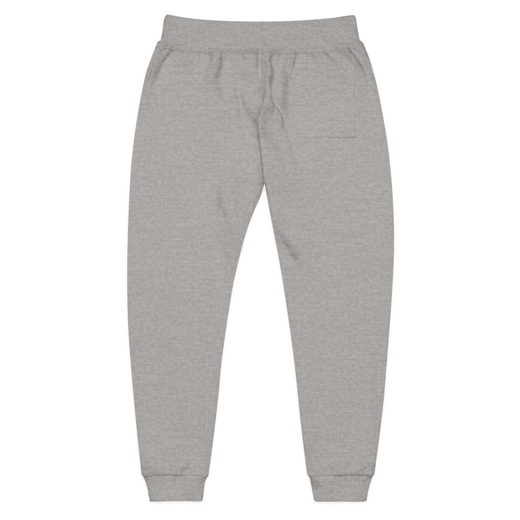 Embroidered 'RJM' Fleece Sweatpants — White Cozy Joggers