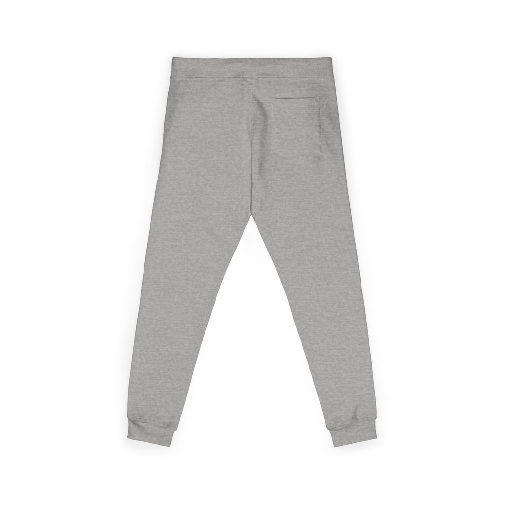 Embroidered 'RJM' Fleece Sweatpants — White Cozy Joggers