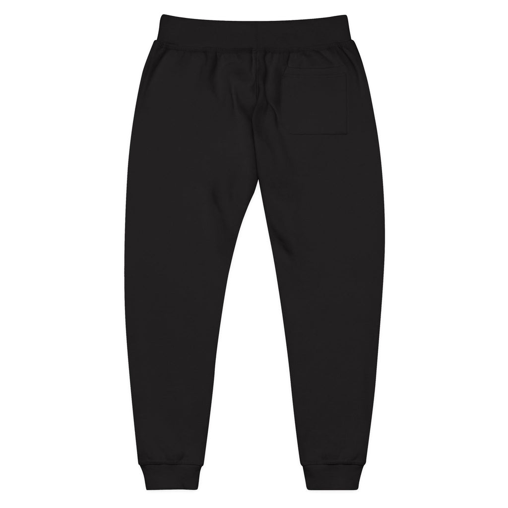 Embroidered 'RJM' Fleece Sweatpants — White Cozy Joggers