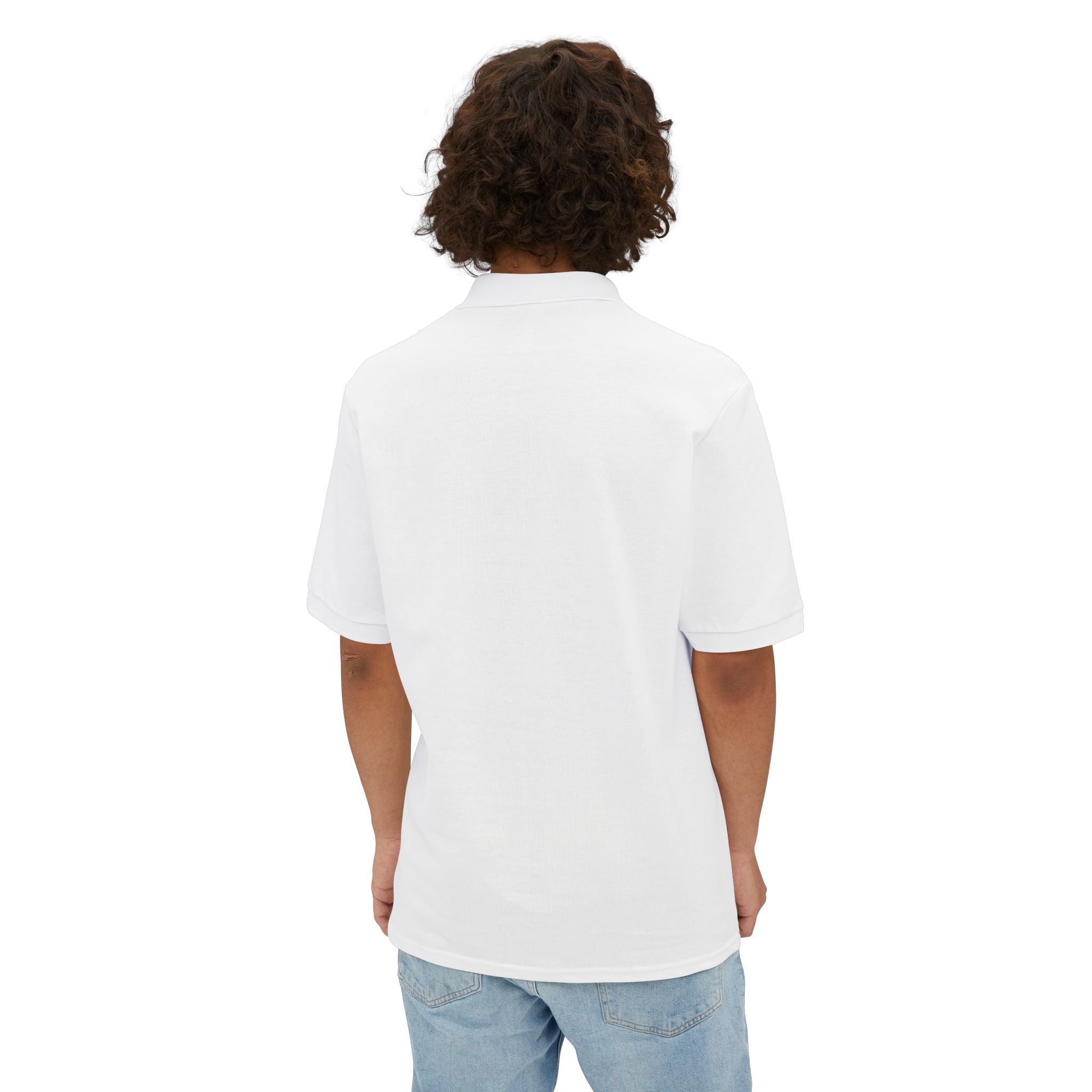 Men's White Piqué Polo Shirt — Classic Breathable Golf & Casual Polo