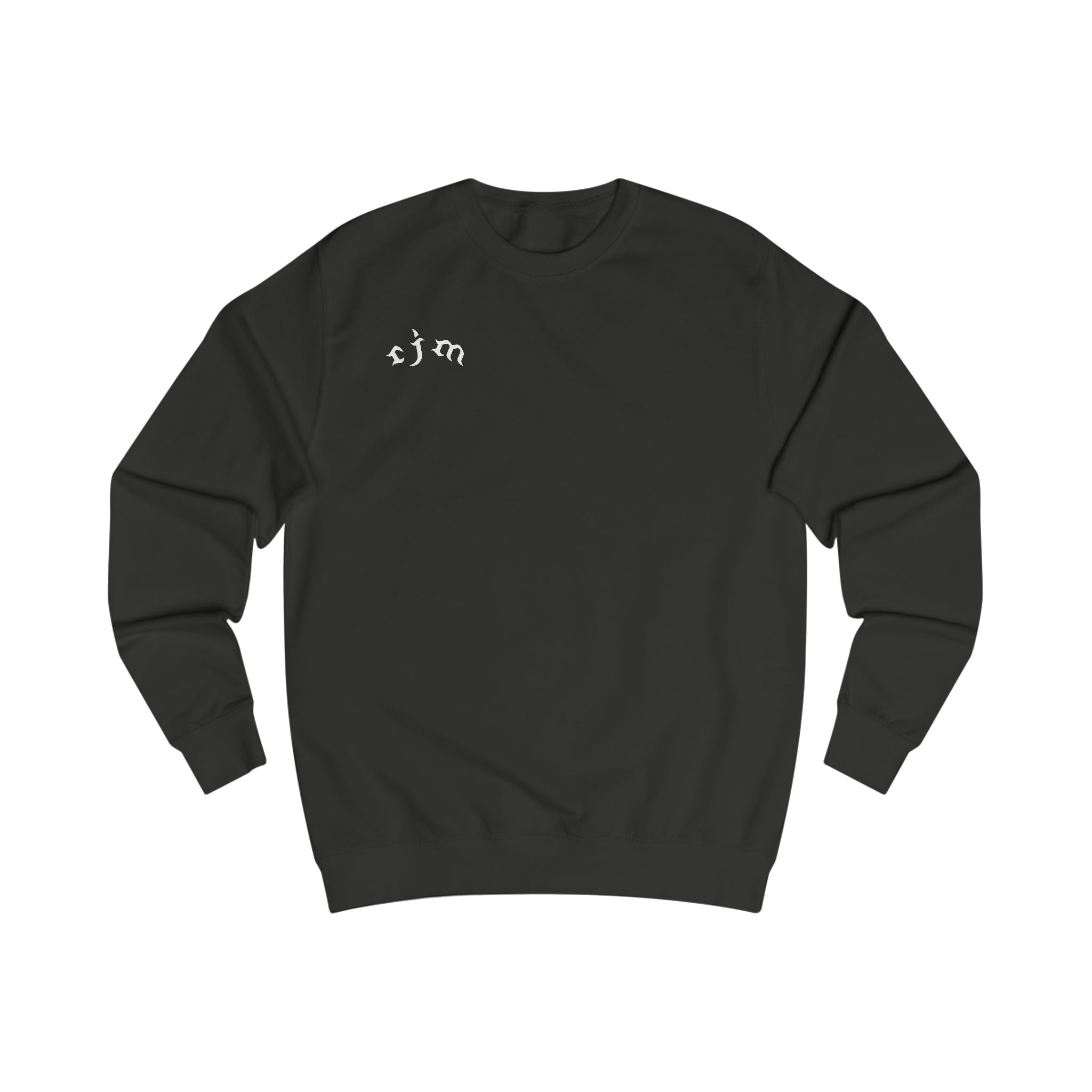 Rose Graphic Sweatshirt — Vintage Botanical Back Print with Small Initials