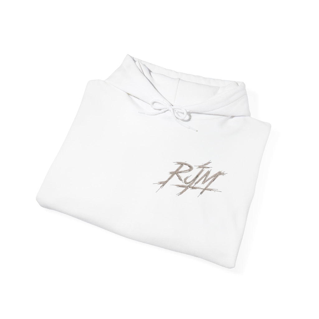 RJM Calligraphy Hoodie — Minimal Zen Dragon Graphic Hooded Sweatshirt