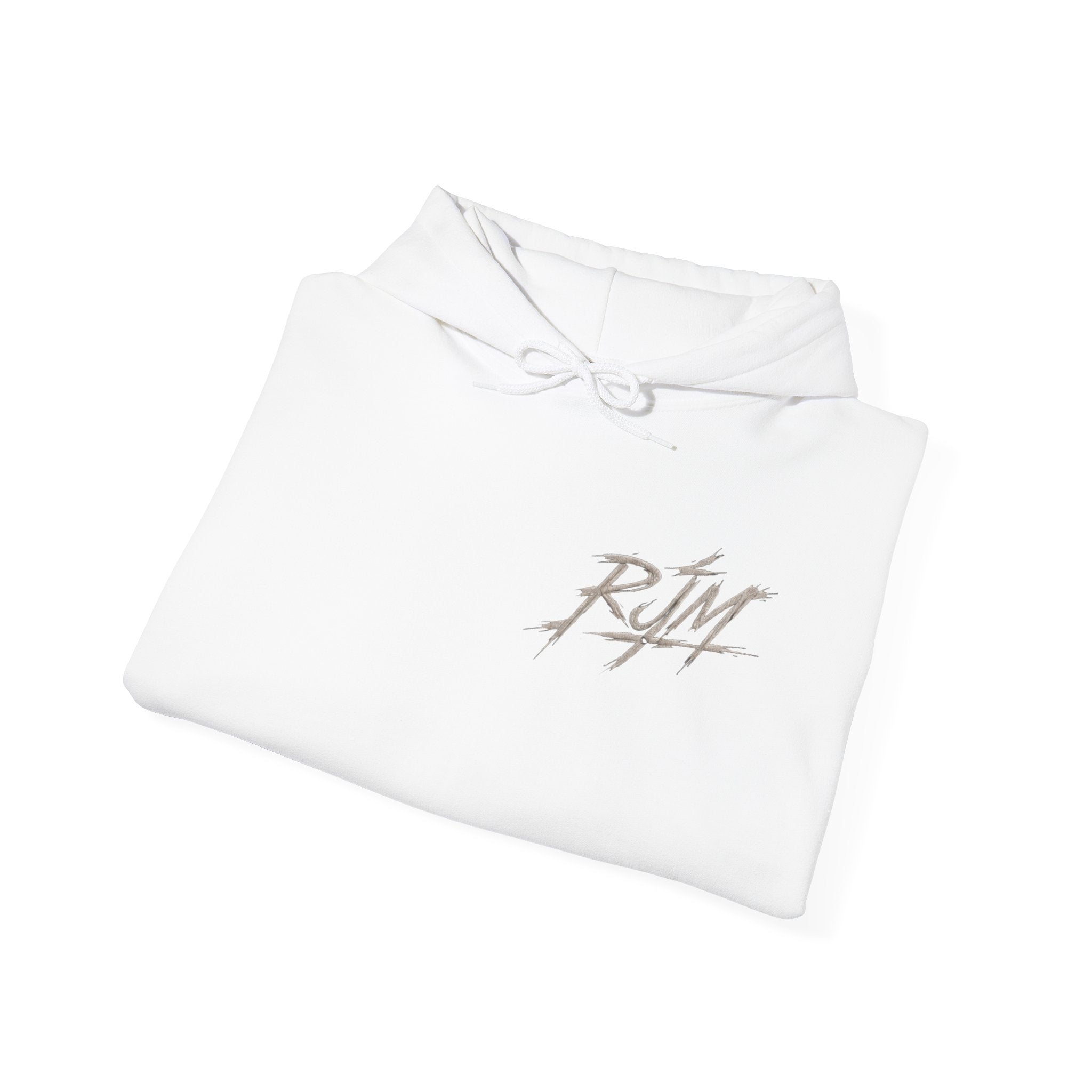 RJM Calligraphy Hoodie — Minimal Zen Dragon Graphic Hooded Sweatshirt
