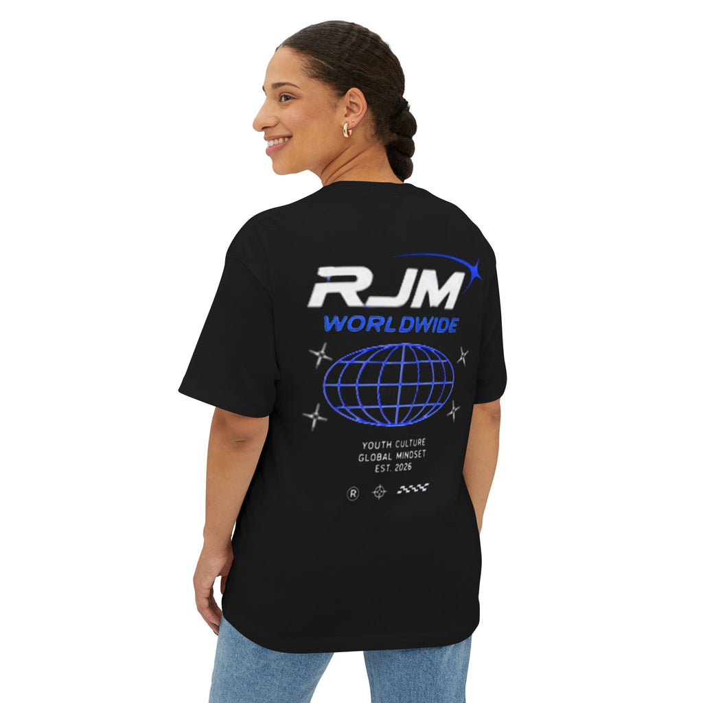Worldwide Logo Tee — RJM Graphic Oversized Boxy T-Shirt
