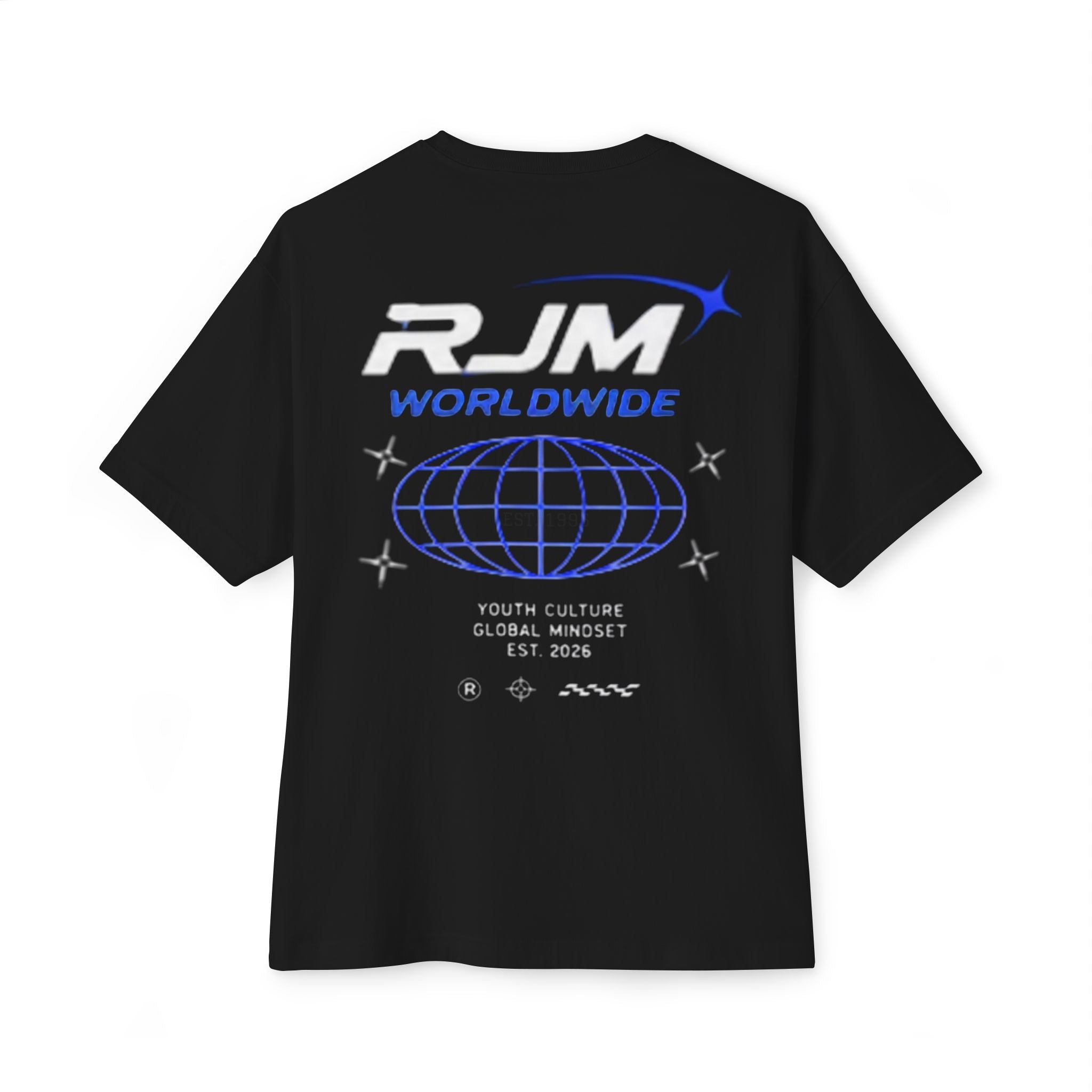 Worldwide Logo Tee — RJM Graphic Oversized Boxy T-Shirt
