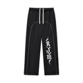 Contrast-Stitched Fleece Uncuffed Sweatpants