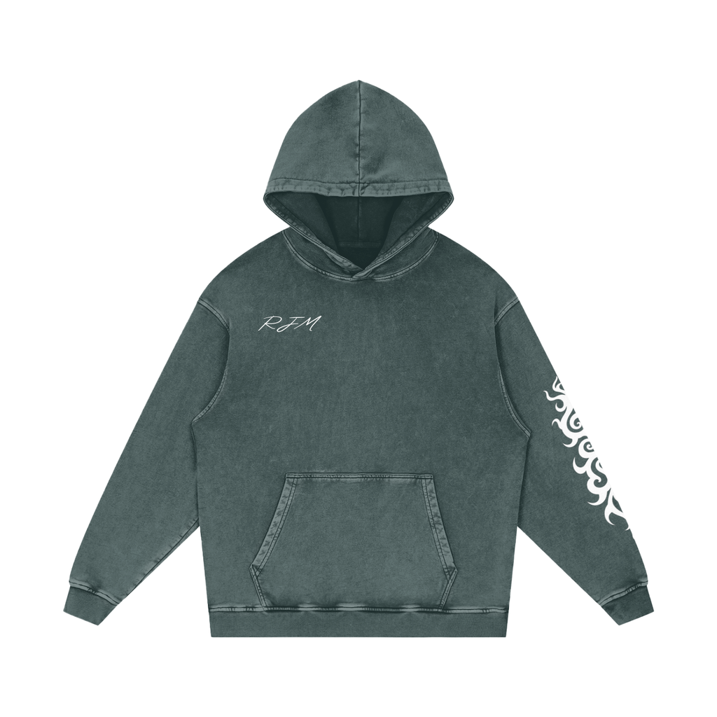 Snow Washed Loose Cotton Hoodie