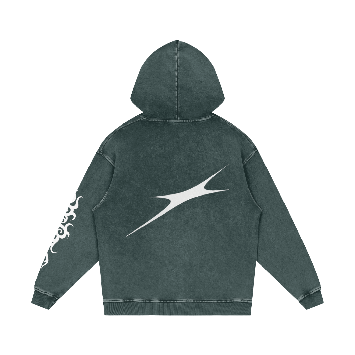 Snow Washed Loose Cotton Hoodie