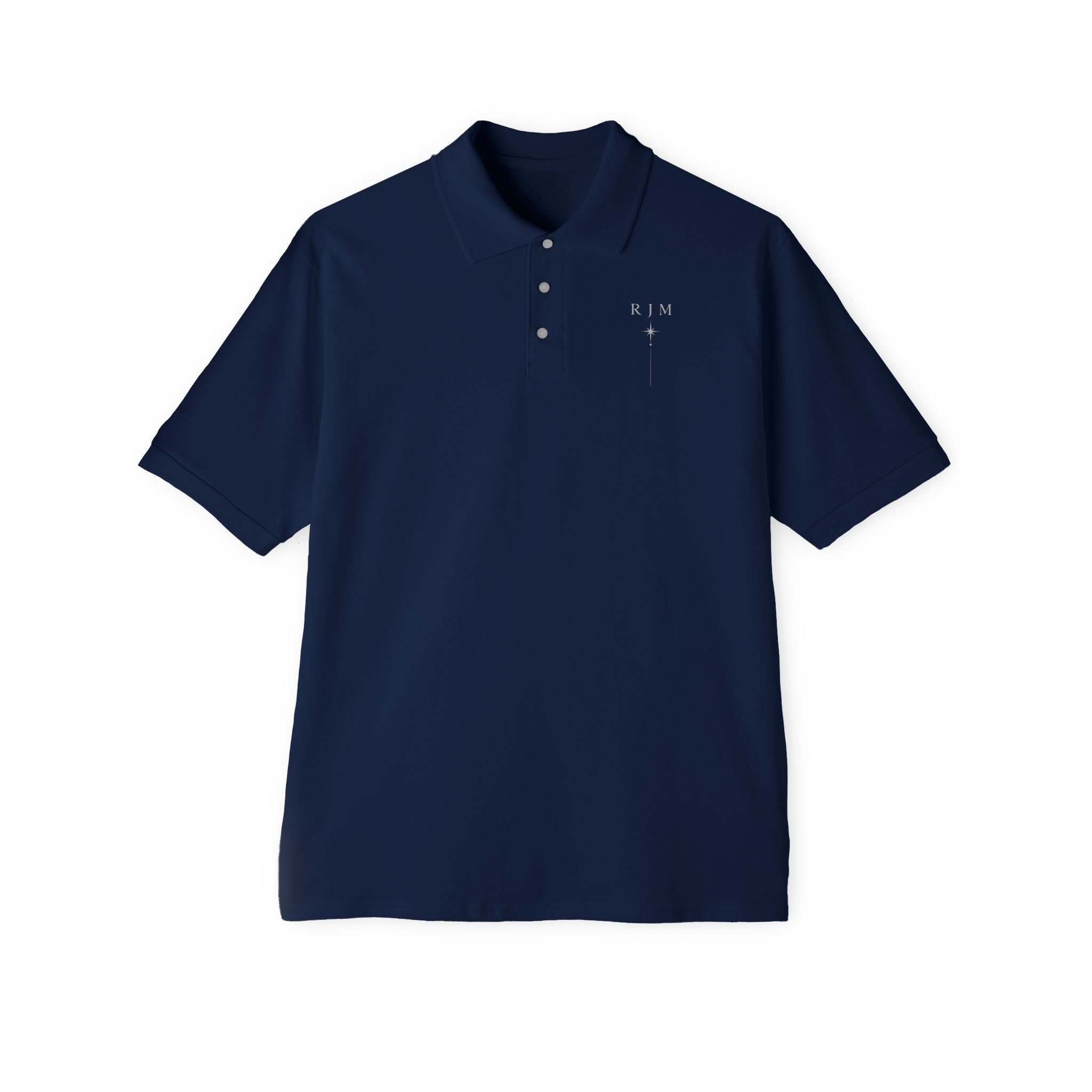 Men's White Piqué Polo Shirt — Classic Breathable Golf & Casual Polo