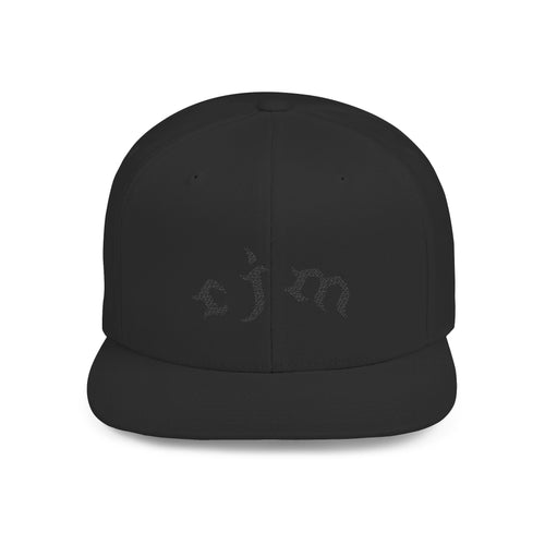 'RJM' design Flat Bill Snapback Cap