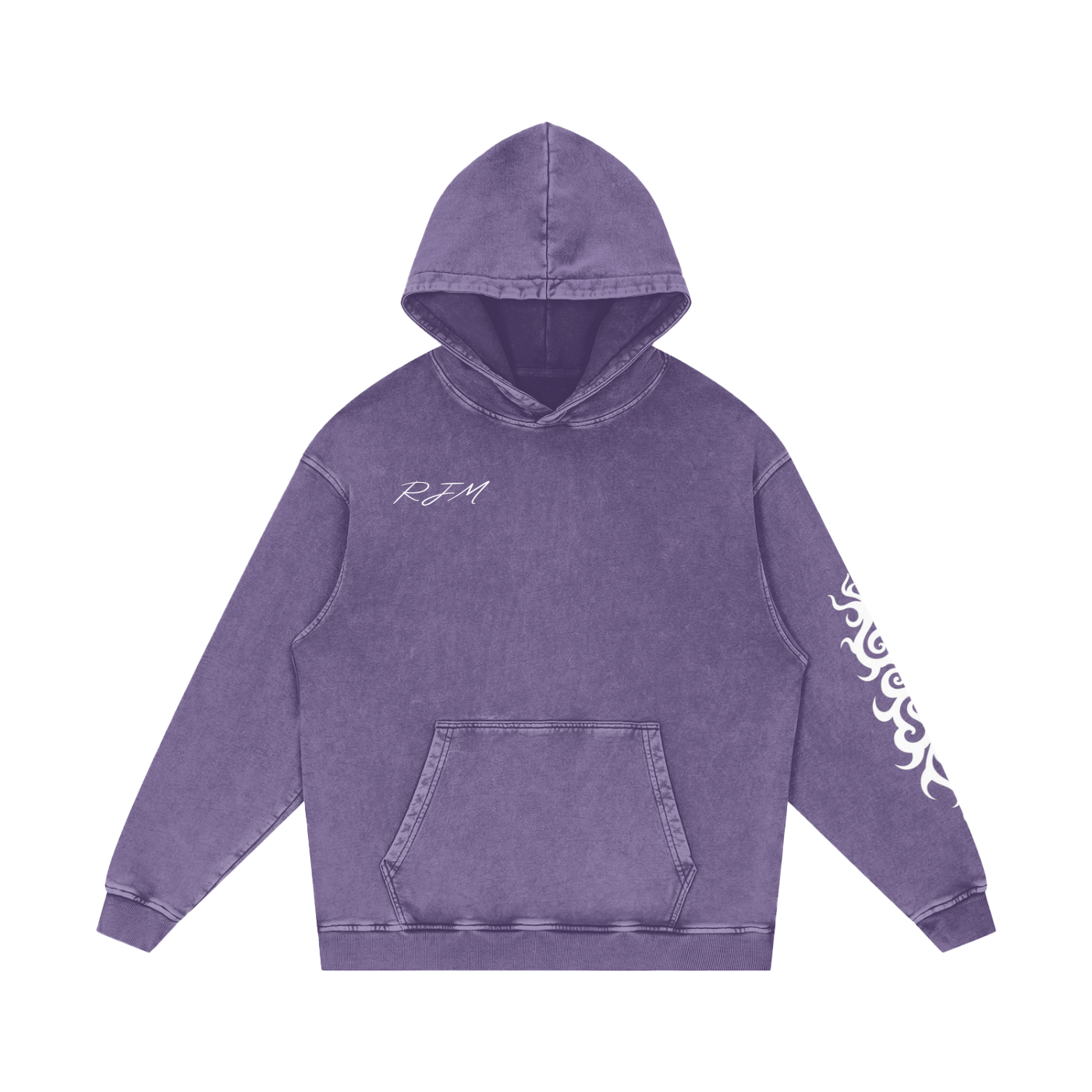 Snow Washed Loose Cotton Hoodie