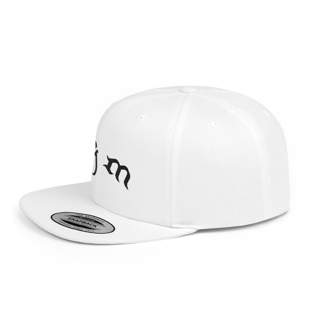 'RJM' design Flat Bill Snapback Cap
