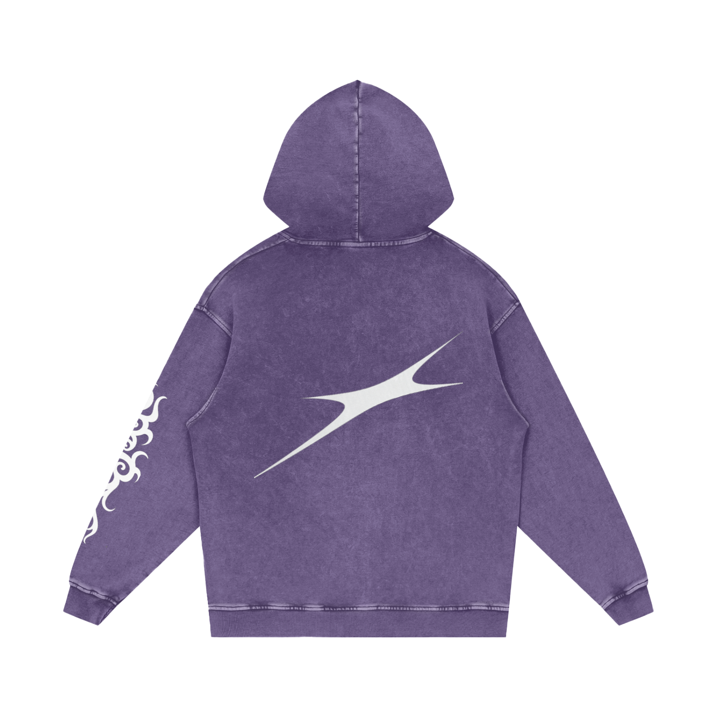 Snow Washed Loose Cotton Hoodie