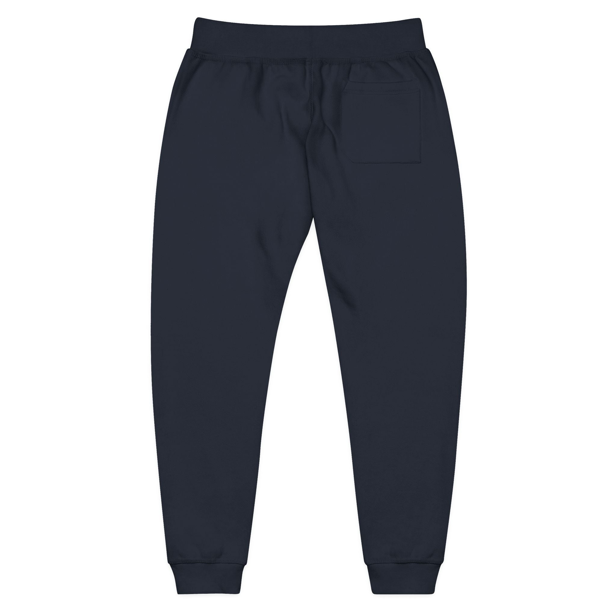 Embroidered 'RJM' Fleece Sweatpants — White Cozy Joggers