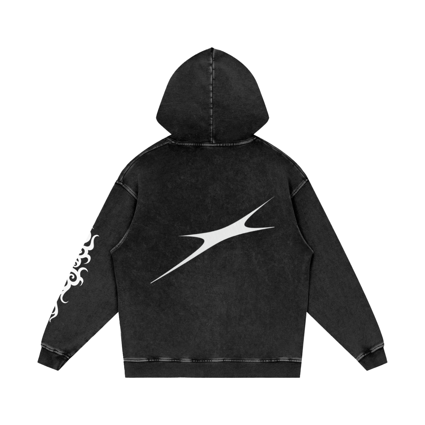 Snow Washed Loose Cotton Hoodie