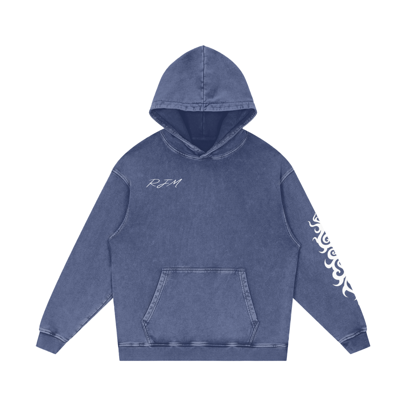 Snow Washed Loose Cotton Hoodie