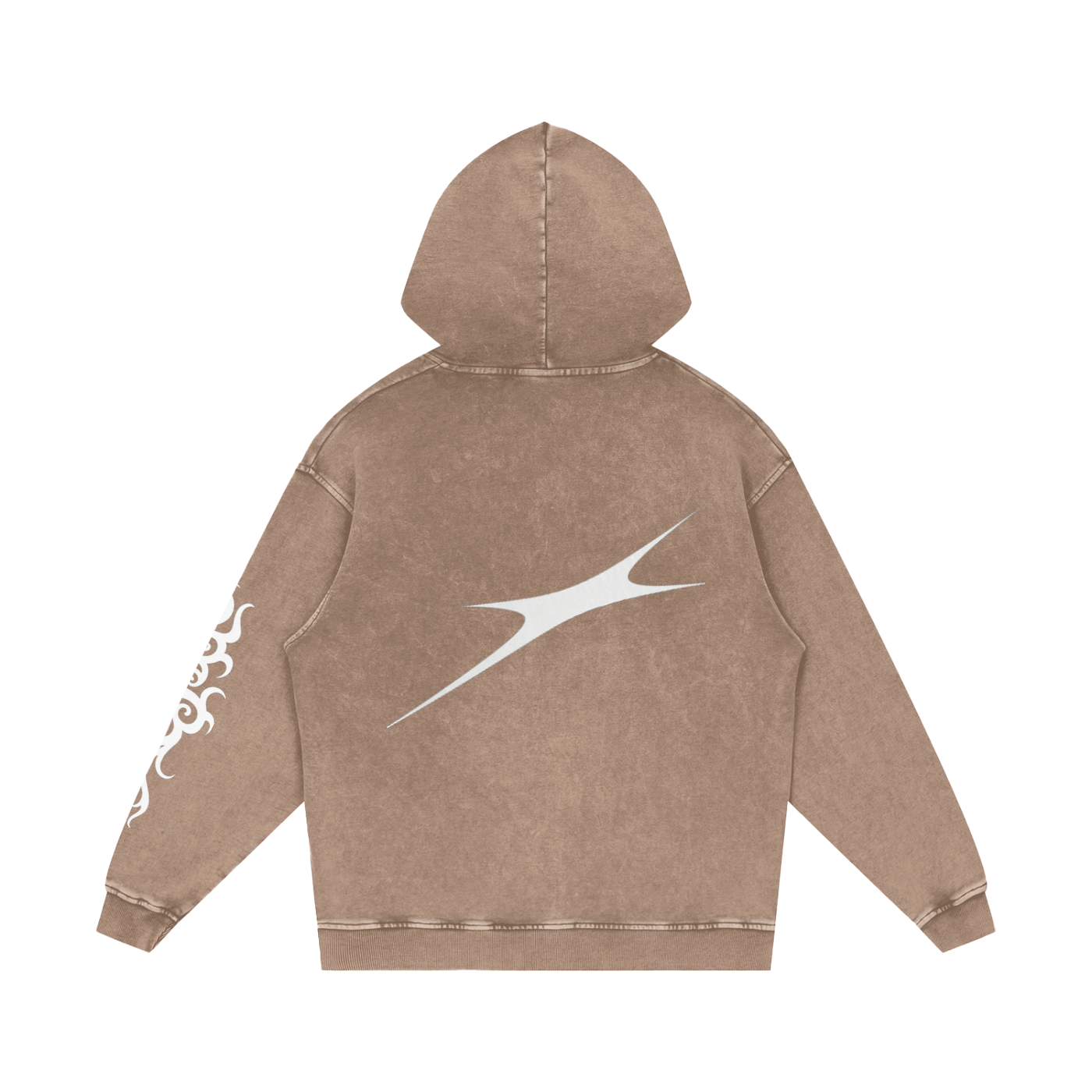 Snow Washed Loose Cotton Hoodie